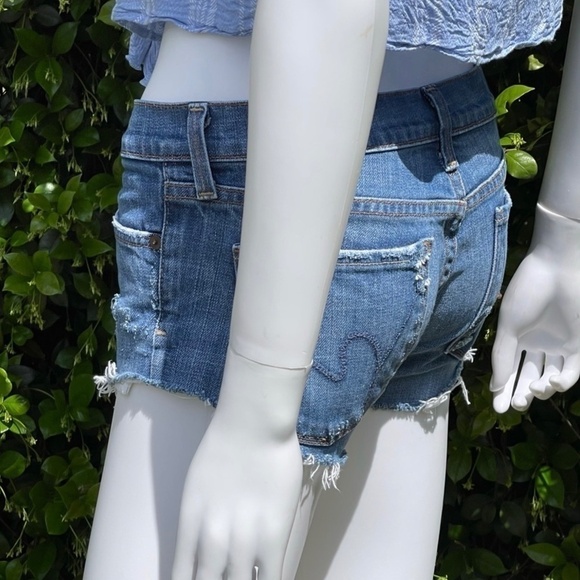 Citizens Of Humanity DIY Cut Off Distressed Denim Shorts - Picture 6 of 10